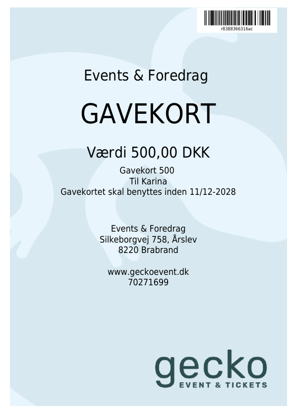 Online gavekort